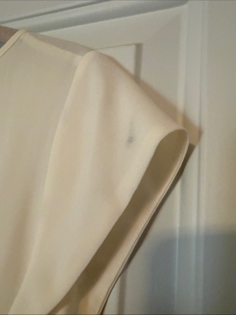 Express Cream Short-Sleeve Pleat-Front Blouse - Picture 5 of 5